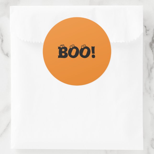 Adesivo Redondo Halloween Scary Boo (Bolsa)