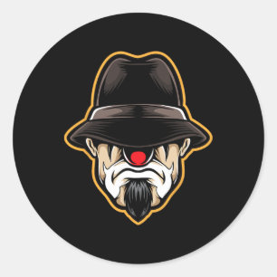 Adesivo Redondo Halloween Scary Clowy Cholo Gangster