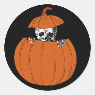 Adesivo Redondo Halloween Skeleton