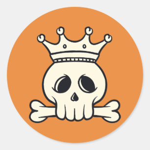 Adesivo Redondo Halloween Skull
