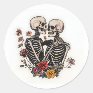 Adesivo Redondo Halloween Skull