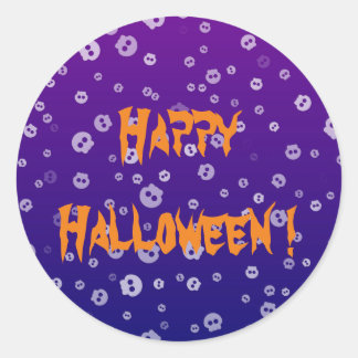 Adesivo Redondo Halloween Skulls