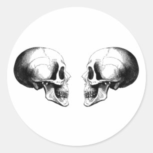 Adesivo Redondo Halloween Skulls Round Sticker