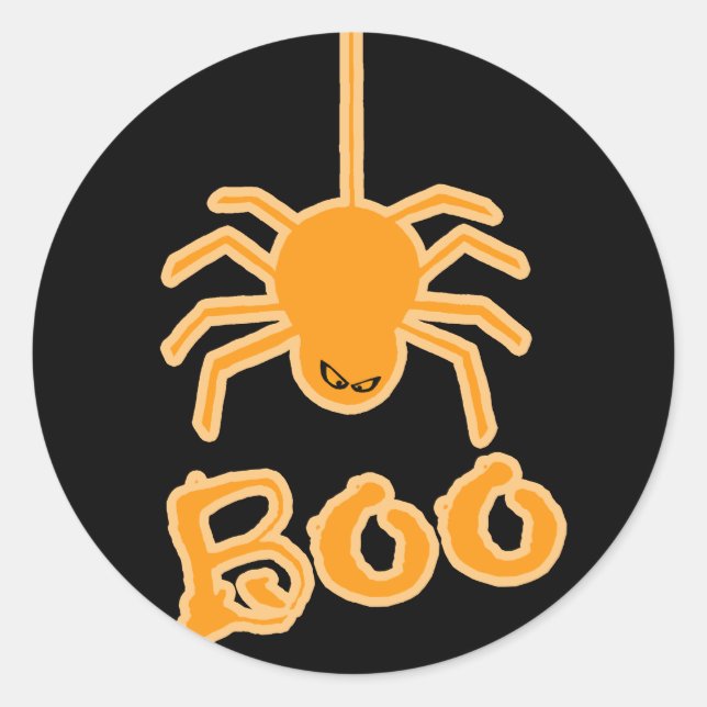Adesivo Redondo Halloween Spider Boo (Frente)