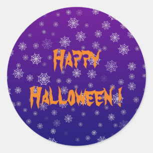 Adesivo Redondo Halloween Spider Web