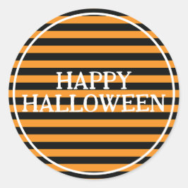 Adesivo Redondo Halloween Stripes