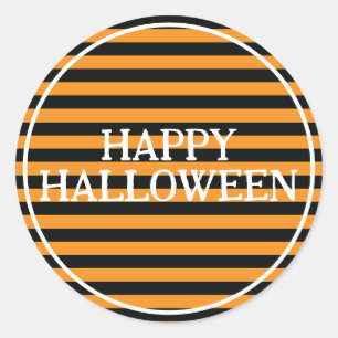 Adesivo Redondo Halloween Stripes