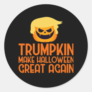 Adesivo Redondo Halloween Trumpkin Faz Excelente de Halloween nova