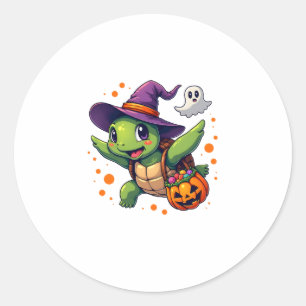 Adesivo Redondo Halloween Turtle Tortoise Costume Men Mulheres Cri