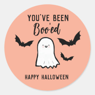 Adesivo Redondo Halloween Você Foi Booed