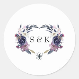 Adesivo Redondo Halloween Wedding