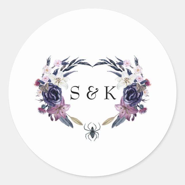 Adesivo Redondo Halloween Wedding (Frente)