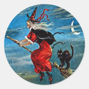 Adesivo Redondo Hallowe'en Witch Sticker
