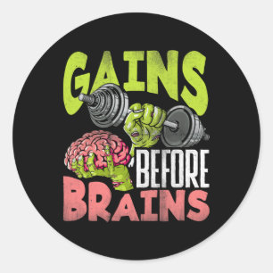 Adesivo Redondo Halloween Workout Zombie Weinclusive ganha