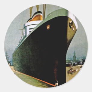 Adesivo Redondo Hamburg-Amerika Line