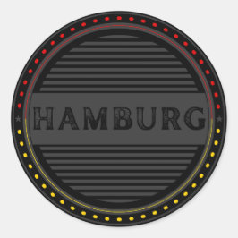 Adesivo Redondo Hamburg City Pride Emblem – German Identity