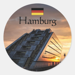 Adesivo Redondo Hamburg Souvenir