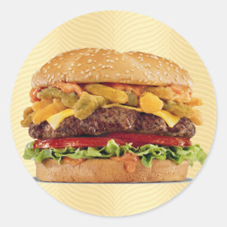 Adesivo Redondo Hamburger