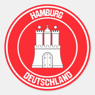 Adesivo Redondo Hamburgo Round Emblem