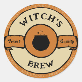 Adesivo Redondo hambúrgueres de bruxas de halloween