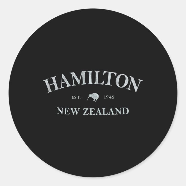 Adesivo Redondo Hamilton New Zealand Hamilton Nz Graphic Print  (Frente)