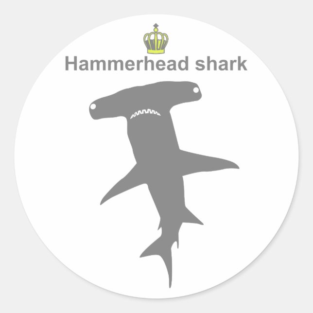Adesivo Redondo Hammerhead shark g5 (Frente)