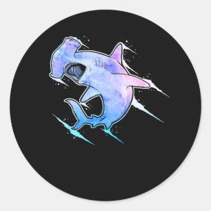 Adesivo Redondo Hammerhead Shark Lover Marine Life Hamhead Shar