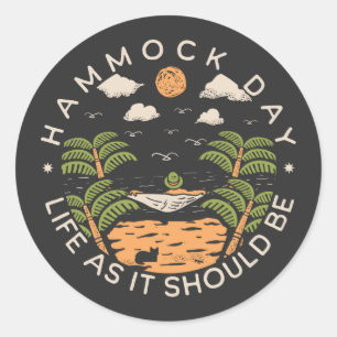 Adesivo Redondo Hammock Day Life como deveria