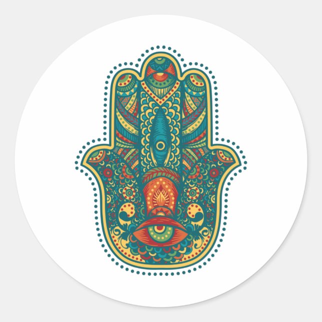 Adesivo Redondo Hamsa (Frente)