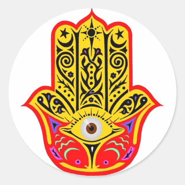 Adesivo Redondo Hamsa - Magic Hamsa (Frente)