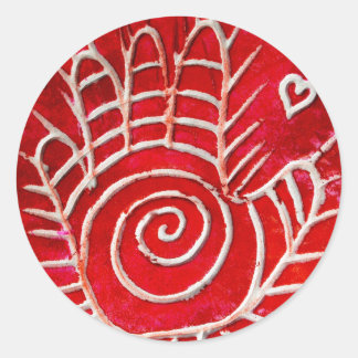 Adesivo Redondo Hamsa/Mão de cura/Mão de Fátima