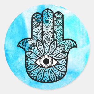 Adesivo Redondo Hamsa Sticker