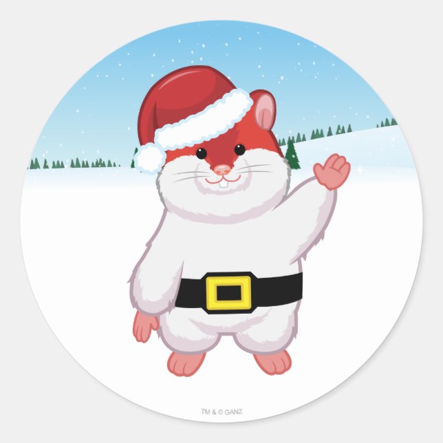 Adesivo Redondo Hamster (Frente)