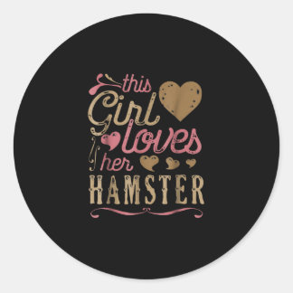 Adesivo Redondo Hamster Bonito Para Esta Menina Amante