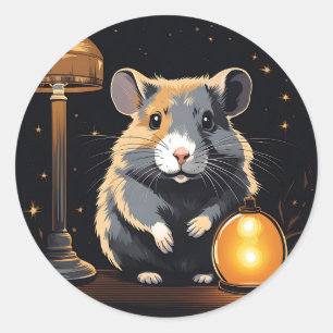 Adesivo Redondo Hamster Cozy Ambiance