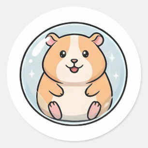 Adesivo Redondo Hamster de Bolha
