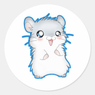 Adesivo Redondo Hamster distorcido