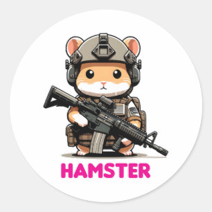 Adesivo Redondo Hamster Tático