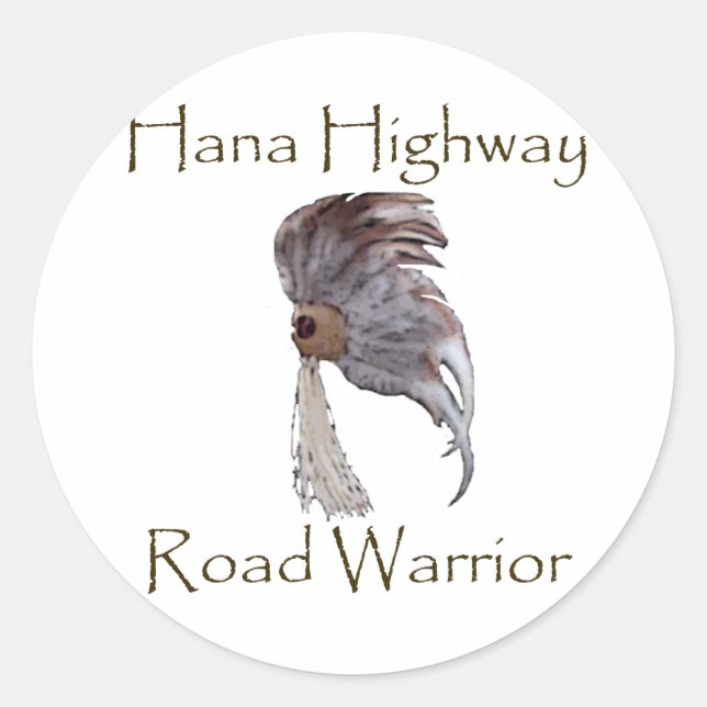 Adesivo Redondo Hana Highway Road Warrior Sticker Sheets (Frente)
