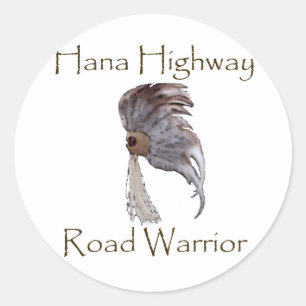 Adesivo Redondo Hana Highway Road Warrior Sticker Sheets