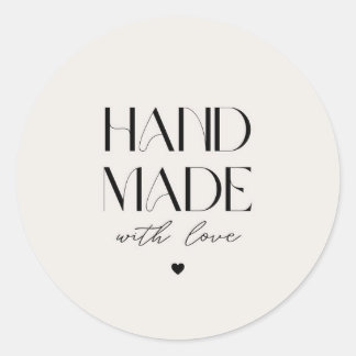 Adesivo Redondo Hand Made With Love Simple Sticker – Small Busines