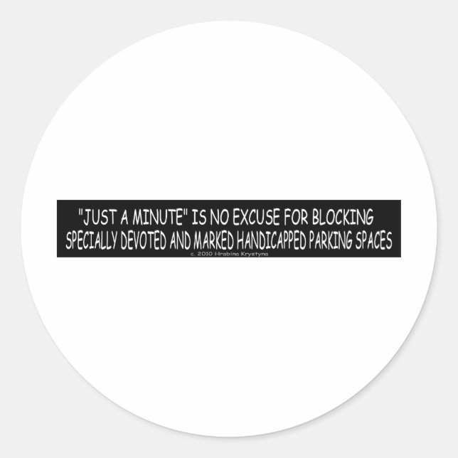 ADESIVO REDONDO HANDICAP ESTACIONAMENTO 5 (Frente)