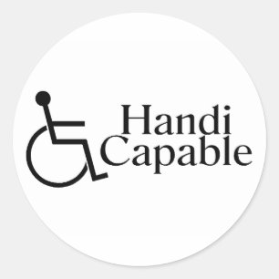 Adesivo Redondo Handicapable