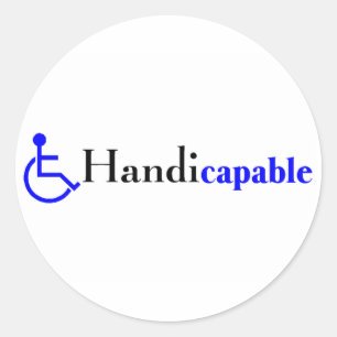 Adesivo Redondo Handicapable (cadeira de rodas)