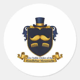 Adesivo Redondo Handlebar Moustache Gentleman's Round Sticker