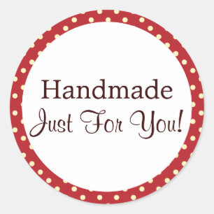 Adesivo Redondo Handmade apenas para você