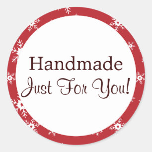 Adesivo Redondo Handmade apenas para você