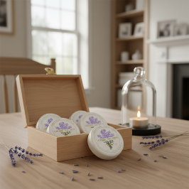 Adesivo Redondo Handmade Lavender Wax Melts Round Sticker