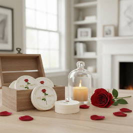 Adesivo Redondo Handmade Rose Wax Melts Round Sticker