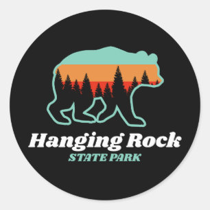 Adesivo Redondo Hanging Rock State Park North Carolina NC Bear